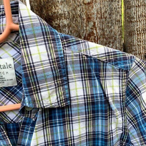 Aeropostale button up plaid checkered stretchy - Picture 8 of 8